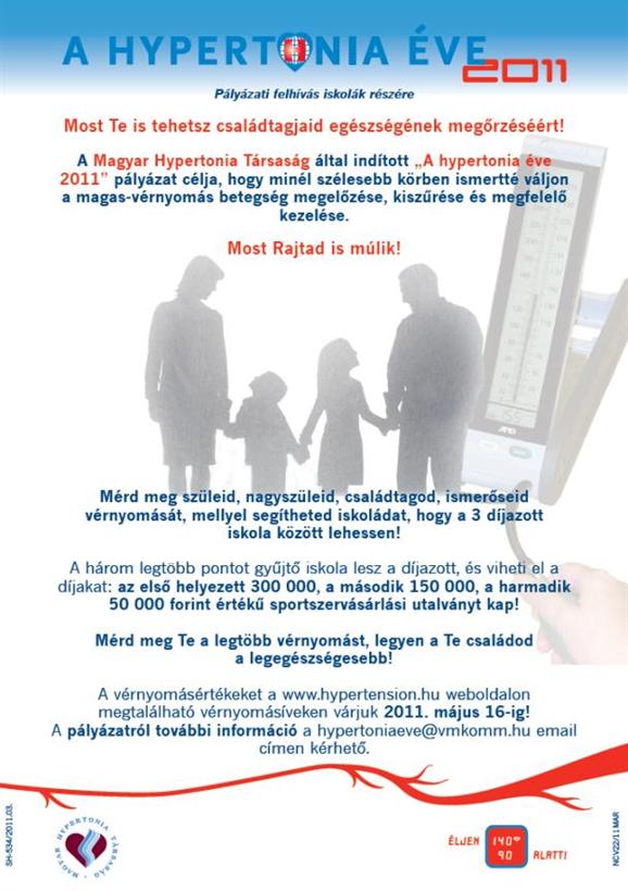 2011 a hypertonia éve - most Te is tehetsz családtagjaid egészségének megőrzéséért!